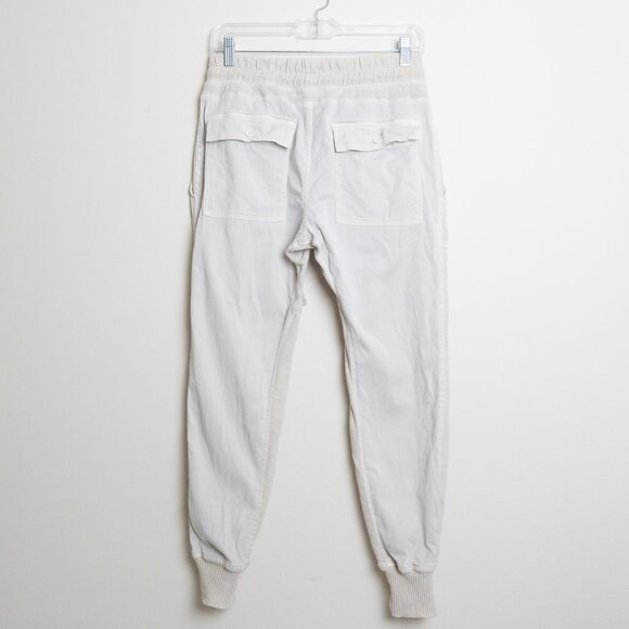 James Perse Mixed Media Pant Talc Light Gray Utility Jogger Size 1 - Picture 4 of 14